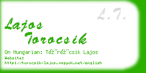 lajos torocsik business card